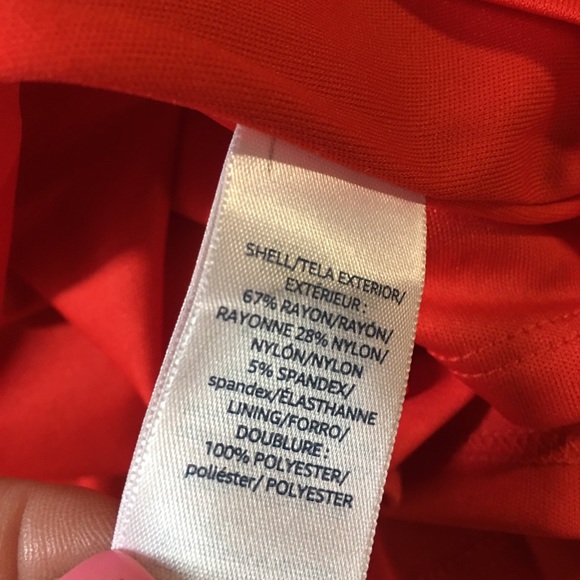 Lark & Ro Red Dress Sweatheart Neckline Scuba Size Large - Picture 4 of 5